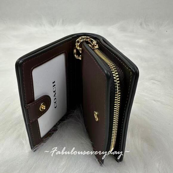 Coach Snap Wallet In Signature Chenille CCQ32 NWT - Picture 4 of 6